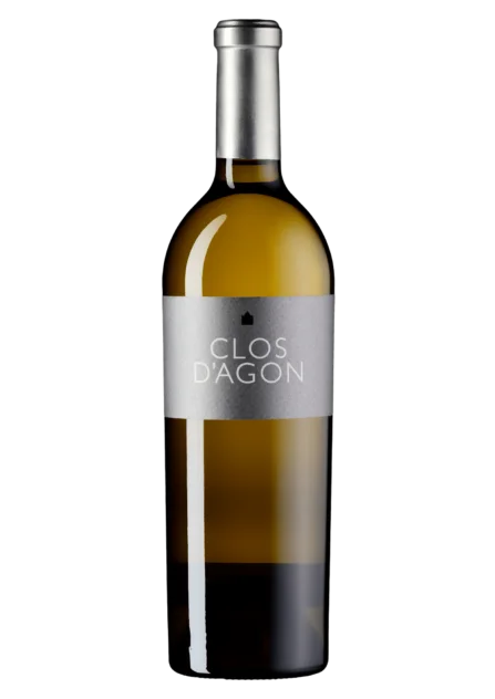 Eine Weinflasche Clos d'Agon Blanco DO Catalunya von Clos d'Agon