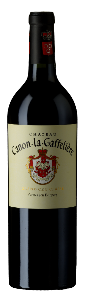Eine Weinflasche des Château Canon la Gaffelière