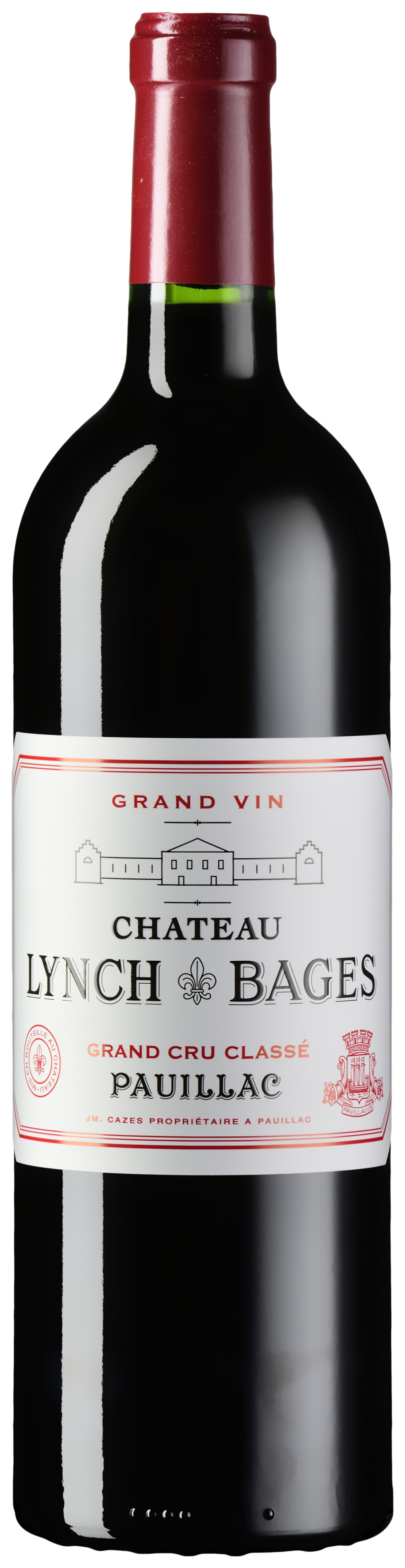 Eine Weinflasche Château Lynch Bages AOC, Pauillac, 5e Grand Cru Classé