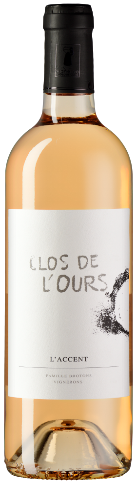 Eine Weinflasche des Rosé L'Accent von Clos de l'Ours
