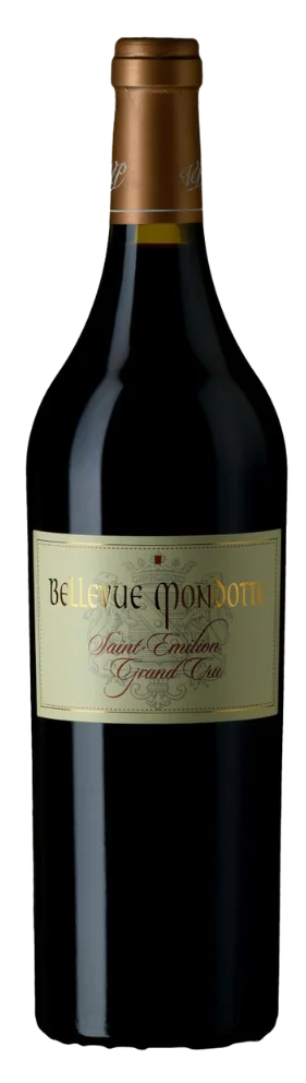 Eine Weinflasche Chateau Bellevue Mondotte AOC-St. Emilion Grand Cru