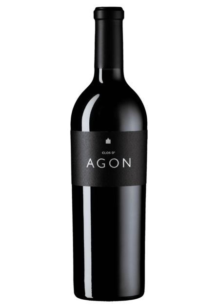 Eine Weinflasche Agon Tinto von Clos d'Agon
