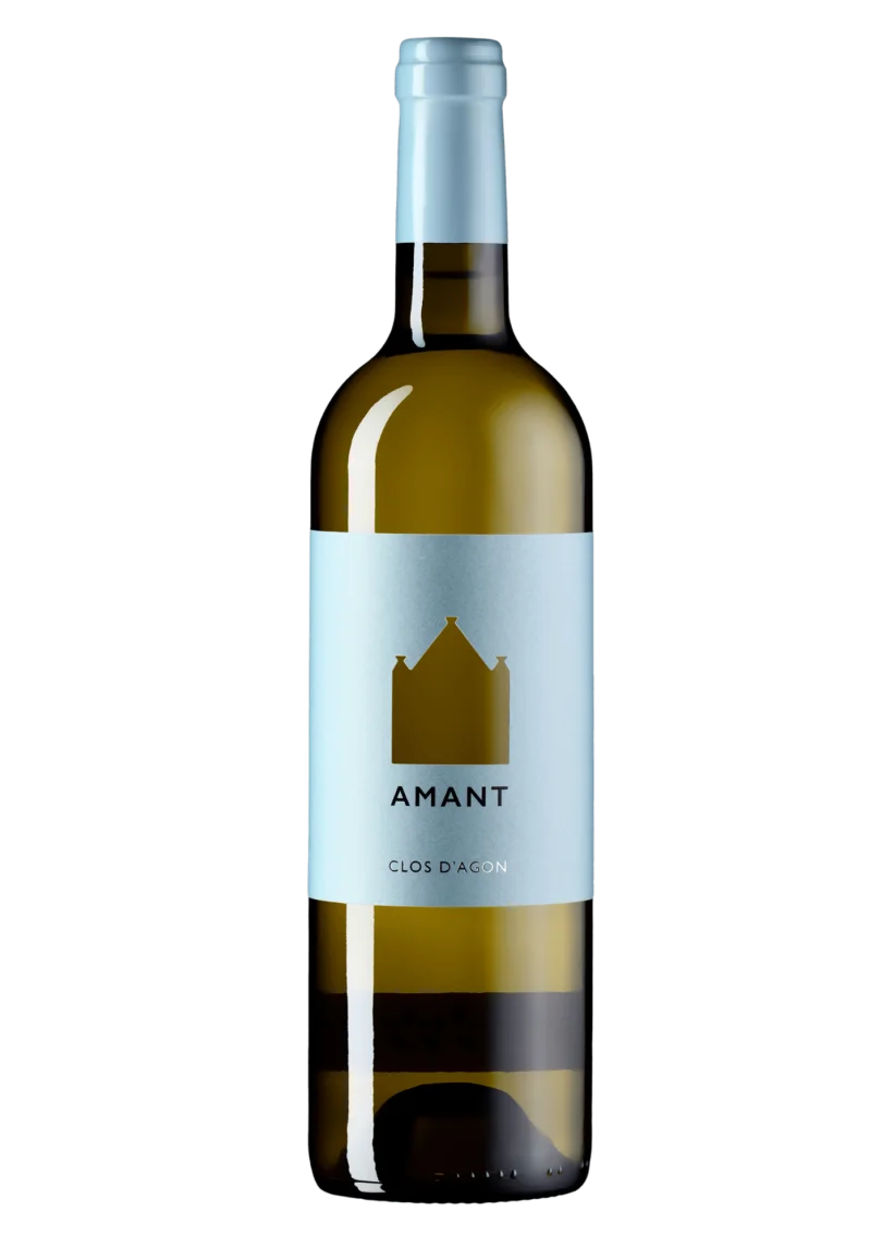 Eine Weinflasche Amant Blanco DO Catalunya von Clos d'Agon