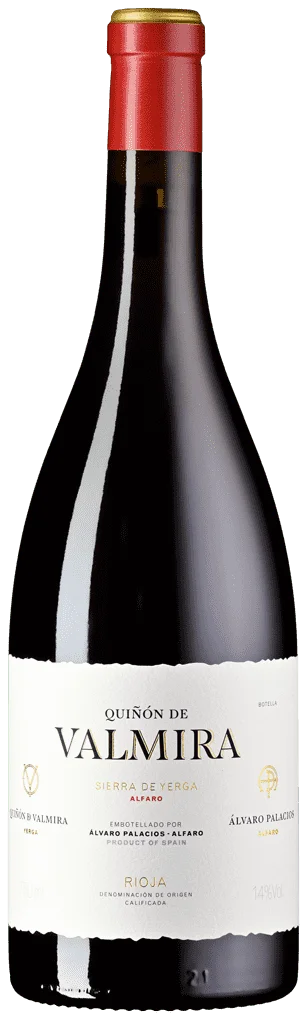Eine Weinflasche Quinon de Valmira DOCa Rioja Palacios Remondo