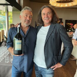 Fabio Chiarelotto und Roger Stadelmann an der Big Bottle Party 2023 im Restaurant Sonnenberg